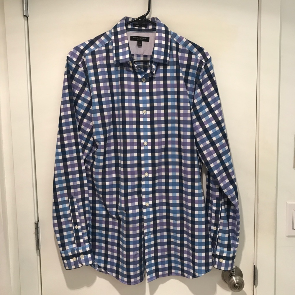 Banana republic big checkered button up